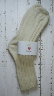Alpaca Wool Socks  <br / > MARIA  <br / > Undyed