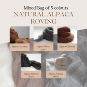 ALPACA FIBRE ~ Mixed bag of 5 colours