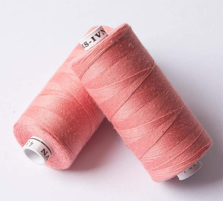 500m ORGANIC COTTON THREAD~ Salmon 8300 ~ large bobbins of 500m thread, sewing thread, organic thread, machine sewing, hand sewing