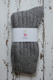 Alpaca Wool Socks  <br / > SARA  <br / > Undyed