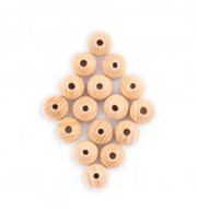 WOODEN BEADS ~ Natural colour 12mm