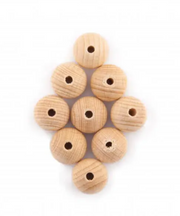 WOODEN BEADS ~ Natural colour 7 sizes