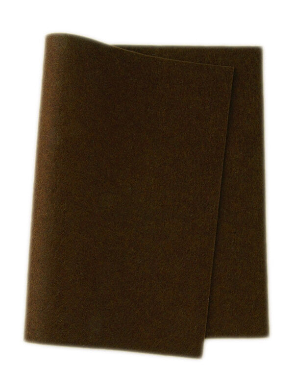 Felt ~ 100% Wool ~ 1-1.2mm thick ~ Dark Brown ~ Colour 536