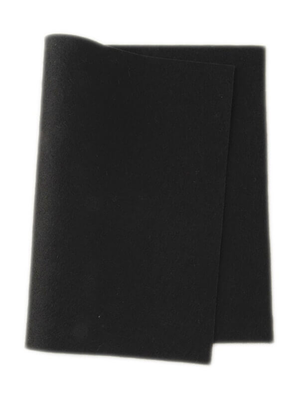 Felt ~ 100% Wool ~ 1-1.2mm thick ~ Black ~ Colour 540