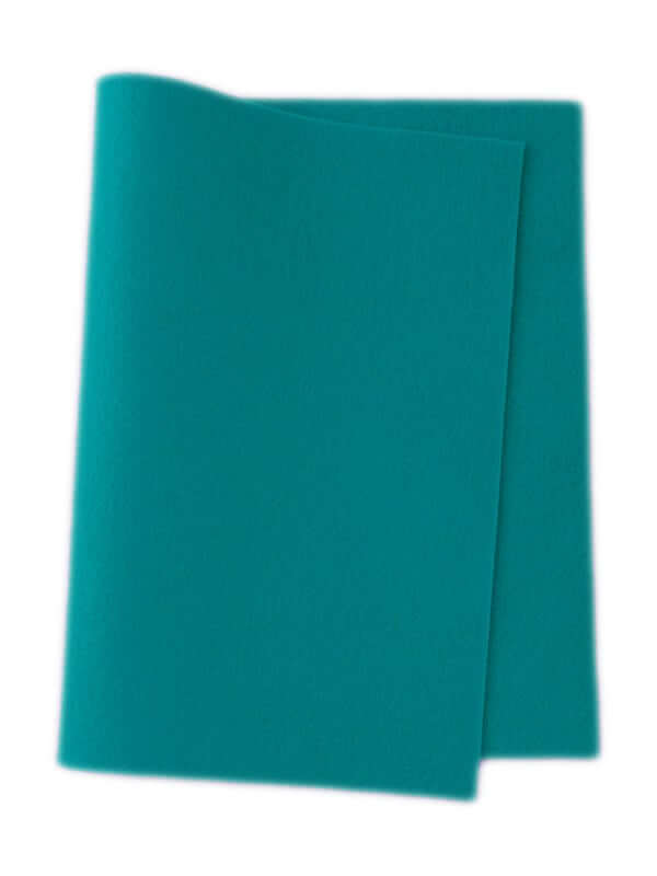 Felt ~ 100% Wool ~ 1-1.2mm thick ~ Turquoise ~ Colour 551