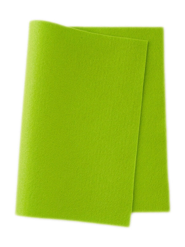 Felt ~ 100% Wool ~ 1-1.2mm thick ~ Neon Green ~ Colour 602