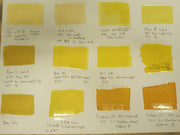 making a portfolio yellow samples on Linen