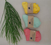 LUCIA DYED ~ Baby Socks. 3 Colours. Organic Cotton. Naturally dyed