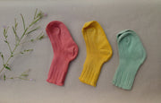 all three LUCIA DYED ~ Baby Socks. 3 Colours. Organic Cotton. Naturally dyed