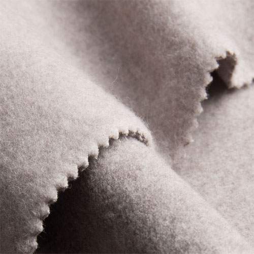 BEIGE ~ Organic Cotton Fleece fabric