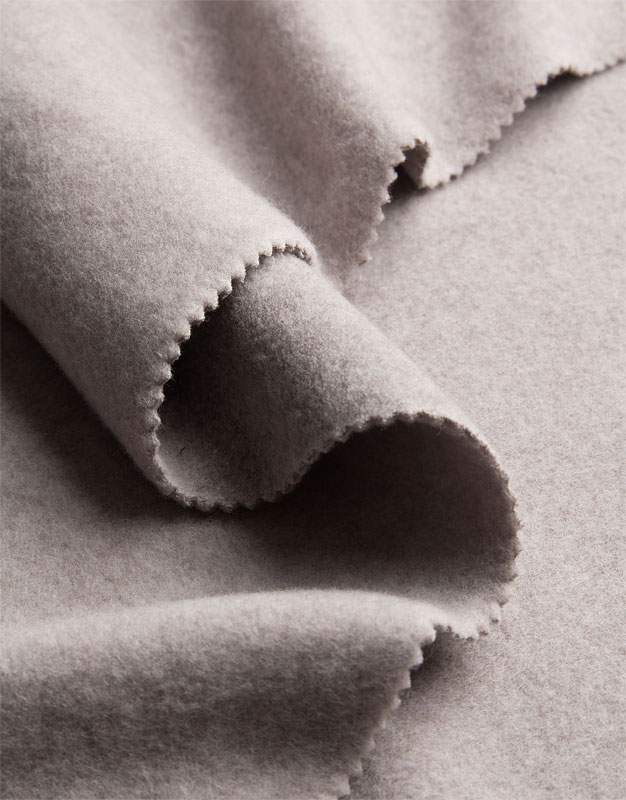 BEIGE ~ Organic Cotton Fleece fabric