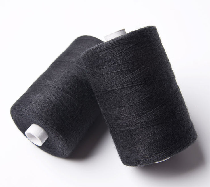 1000m ORGANIC COTTON THREAD~ Black 1 ~ large bobbins of 1000m thread, sewing thread, organic thread, machine sewing, hand sewing