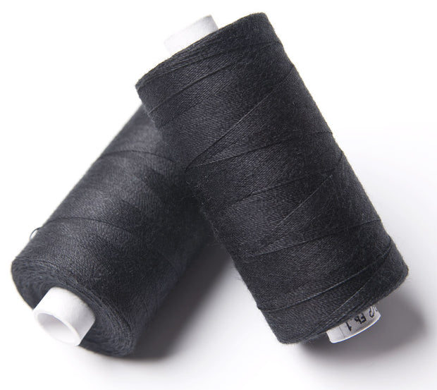 500m ORGANIC COTTON THREAD~ Black 1 ~ large bobbins of 500m thread, sewing thread, organic thread, machine sewing, hand sewing