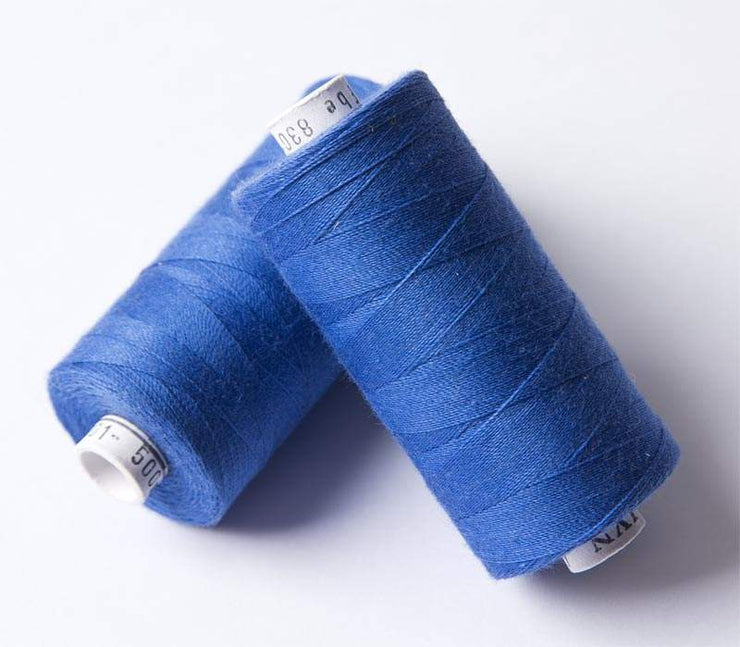 500m ORGANIC COTTON THREAD~ Blue 8301 ~ large bobbins of 500m thread, sewing thread, organic thread, machine sewing, hand sewing