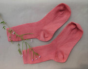 ARIA DYED ~ Children Socks. 3 Colours. Organic Cotton. Naturally dyed. rose redARIA DYED ~ Children Socks. 3 Colours. Organic Cotton. Naturally dyed. rose red