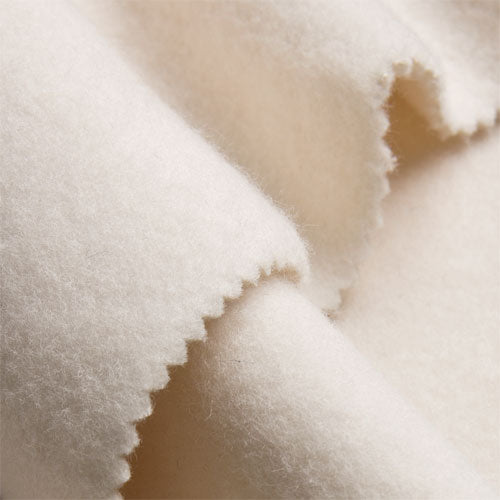 CREAM ~ Organic Cotton Fleece fabric