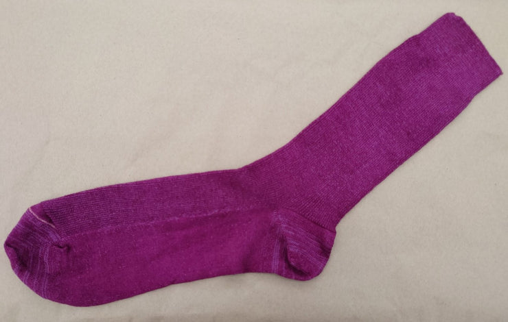 CHIARA DYED ~ Wool Sock. Naturally dyed. dark purple