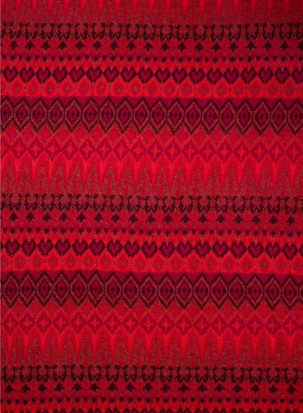 ERLANDI FIRE ~ Jacquard knitted merino fabric