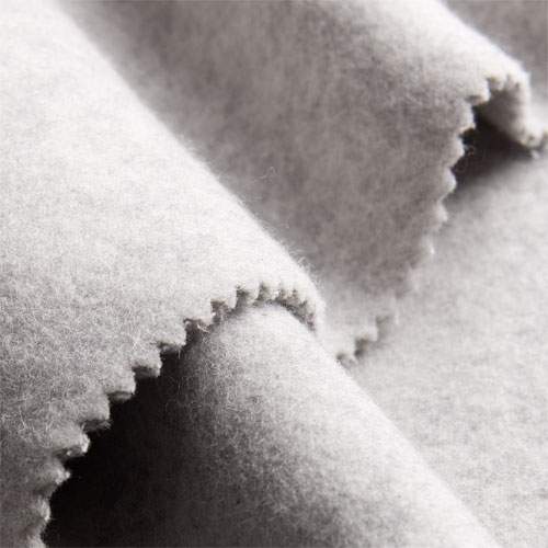 LIGHT GREY ~ Organic Cotton Fleece fabric