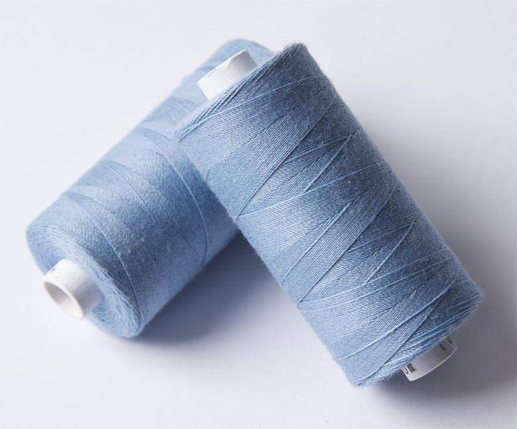 500m ORGANIC COTTON THREAD~ Light Blue 524 ~ large bobbins of 500m thread, sewing thread, organic thread, machine sewing, hand sewing