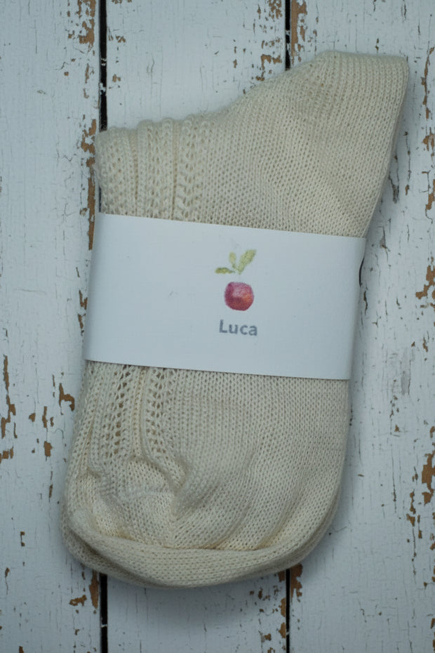 Pure Wool Baby Socks  <br / > LUCA  <br / > Undyed
