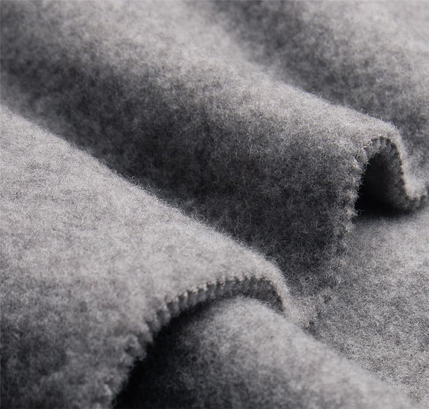 ORGANIC MERINO WOOL FLEECE STONE ~ Wool Fleece fabric grey