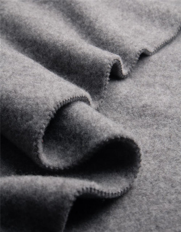 ORGANIC MERINO WOOL FLEECE STONE ~ Wool Fleece fabric grey