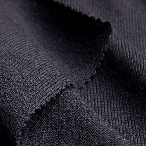 Close-up of dark gray wool fabric texture