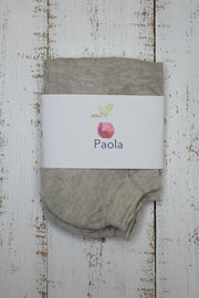 Organic Cotton Ankle Socks  <br / >Paola  <br / > Undyed