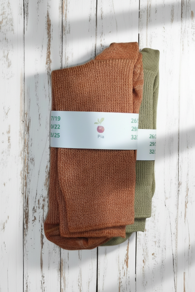 Wool & Cotton Children's Socks  <br / > PIA  <br / > Naturally Dyed
