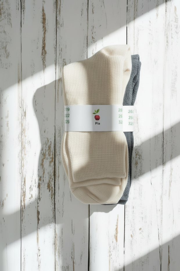 Wool & Cotton  Children's Socks  <br / > PIA <br / > Undyed