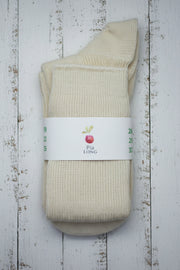 Wool & Cotton Children's Socks  <br / > PIA LONG  <br / > Undyed