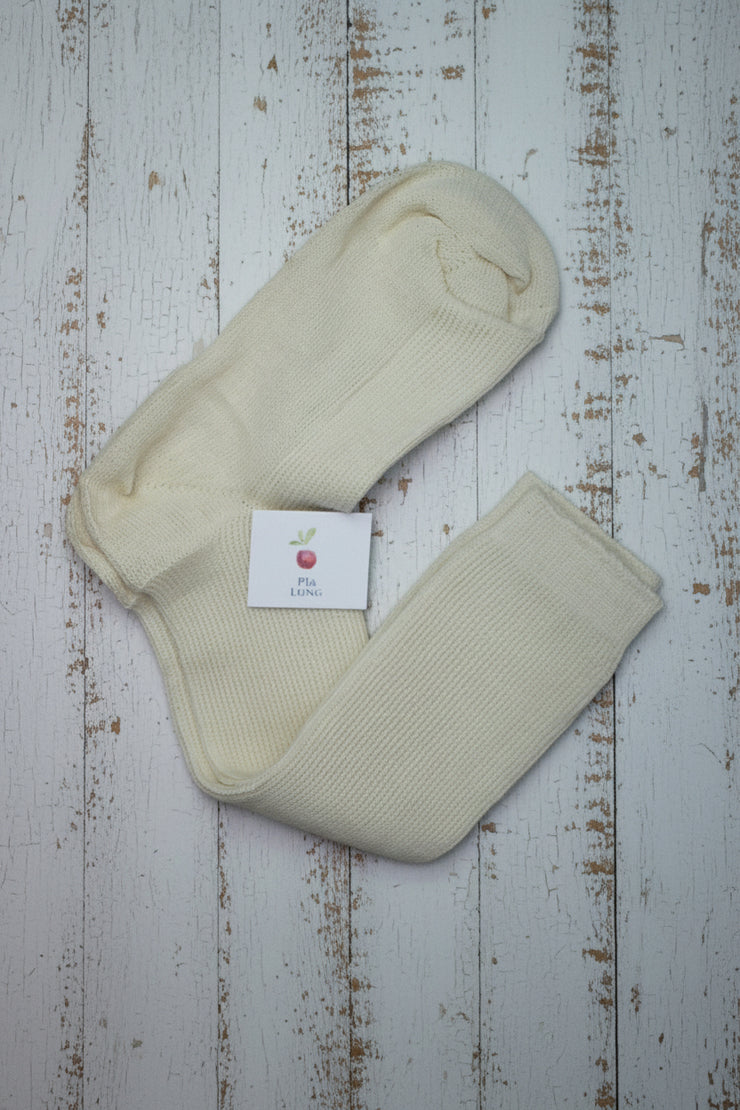Wool & Cotton Children's Socks  <br / > PIA LONG  <br / > Undyed