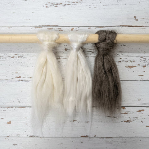 Tussah Silk Roving – Natural Silk for Spinning – AppleOak FibreWorks