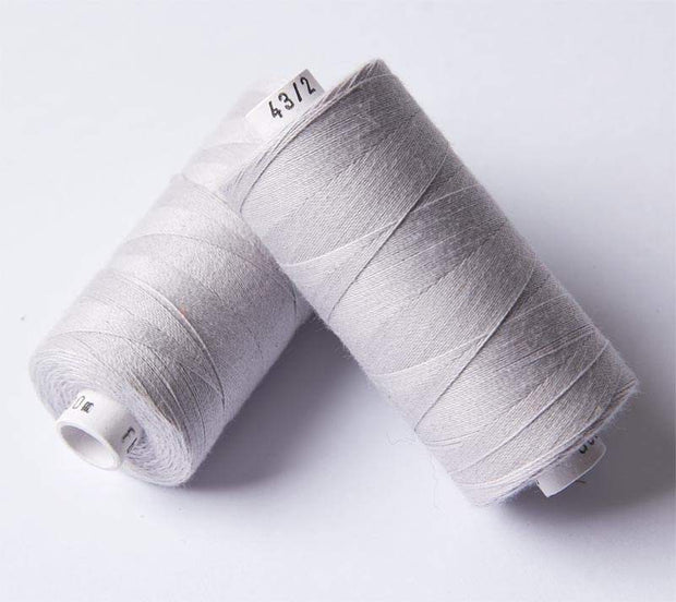 500m ORGANIC COTTON THREAD~ Silver Grey 45 ~ large bobbins of 500m thread, sewing thread, organic thread, machine sewing, hand sewing