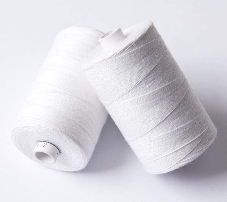 1000m ORGANIC COTTON THREAD~ White 2 ~ large bobbins of 1000m thread, sewing thread, organic thread, machine sewing, hand sewing