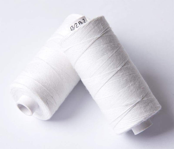 500m ORGANIC COTTON THREAD~ White 2 ~ large bobbins of 500m thread, sewing thread, organic thread, machine sewing, hand sewing