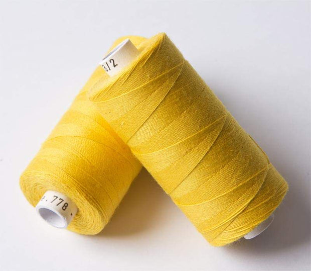 ORGANIC COTTON THREAD~ Yellow 778 ~ large bobbins of 500m thread, sewing thread, organic thread, machine sewing, hand sewing