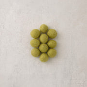 18mm lime felt beads