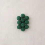18mm green felt beads