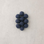 18mm grey blue felt beads