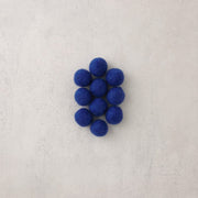 18mm royal blue felted beads