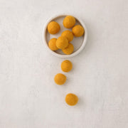 18mm Sun yellow felt beads 