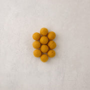 18mm Sun yellow felt beads 