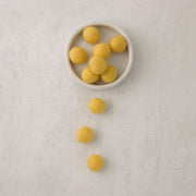 18mm yellow felt beads 