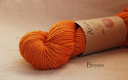 Bronze Aran yarn naturally dyed with onion