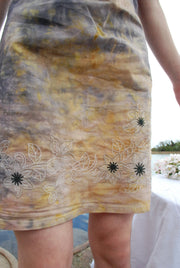 SWEET LITTLE MISS ~ Ecoprint Dress detail bottom