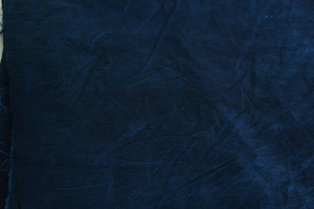 DARK ITALIAN BLUE ~ Naturally dyed Italian oversized Linen Fabric