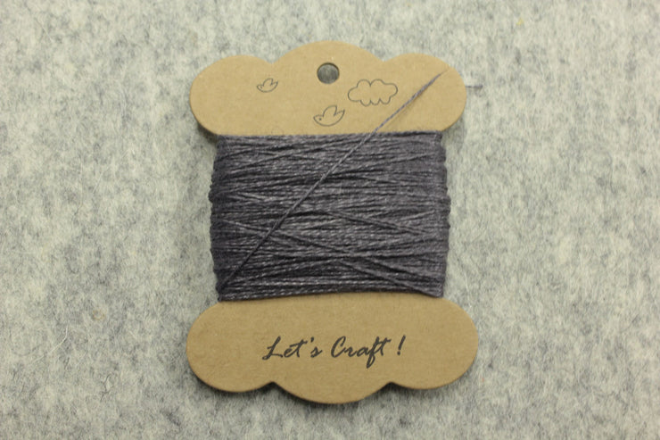 Purple heather linen embroidery yarn