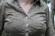 shirt front and collar close up